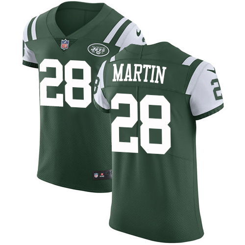 Nike Jets #28 Curtis Martin Green Team Color Men's Stitched NFL Vapor Untouchable Elite Jersey